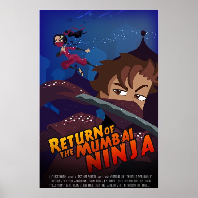 Bollywood Wannabe Ninja Poster (Front)