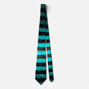 BOLO Blue Steampunk Grunge Stripes Satin Tie