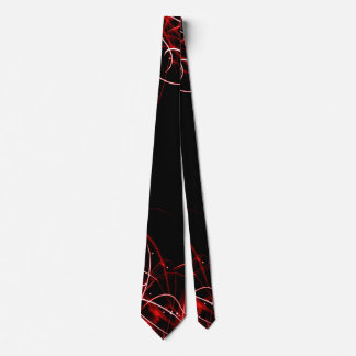 BOLO Men's Red Abstract Satin Tie