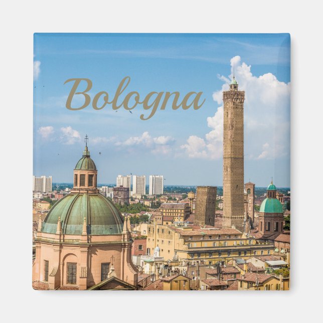 Bologna Emilia-Romagna Italy Panorama Souvenir Magnet (Front)