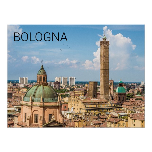 Bologna Emilia-Romagna Italy Panorama Souvenir Poster (Front)