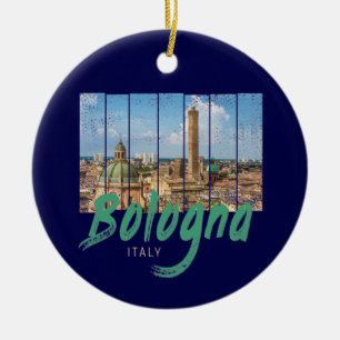 Bologna Emilia-Romagna Italy vintage souvenir Ceramic Tree Decoration