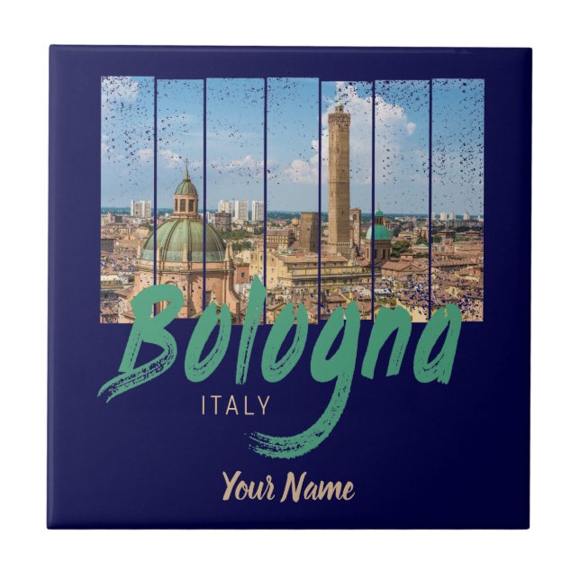 Bologna Emilia-Romagna Italy vintage souvenir Tile (Front)