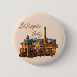 Bologna Italy: Historical Centre 6 Cm Round Badge