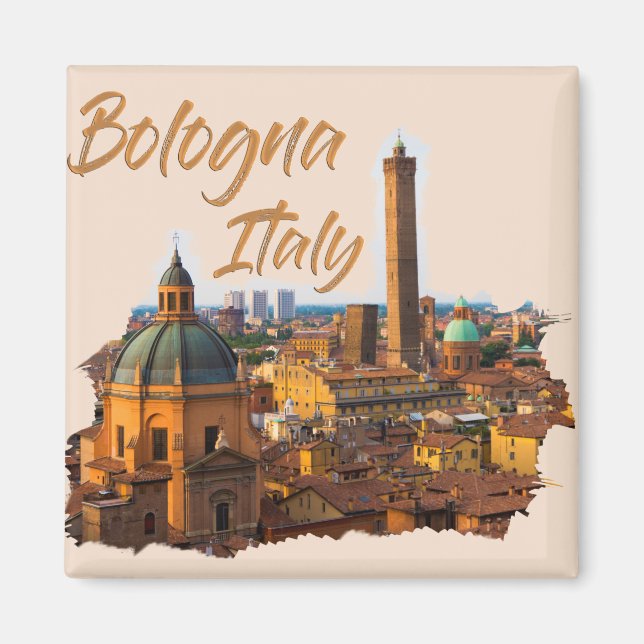 Bologna Italy: Historical Centre Magnet (Front)