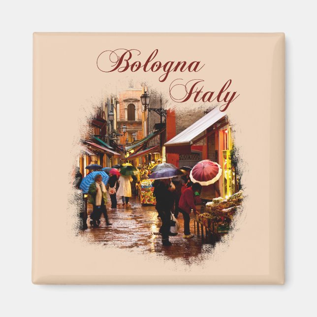 Bologna, Italy: Shopping in the Rain Magnet (Front)
