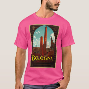 Bologna Italy - Vintage Travel Poster Design T-Shirt