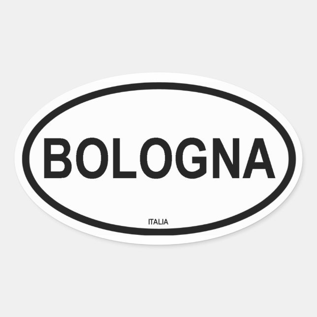BOLOGNA OVAL STICKER (Front)