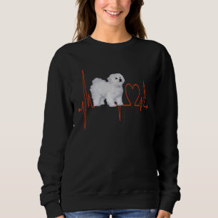 Bolognese Dog Heartbeat EKG My Dogs Are My Cardio Sweatshirt