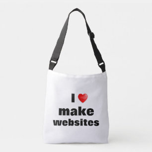 Bolsa I love make websites Crossbody Bag