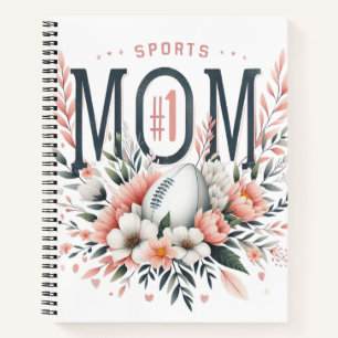 Bolso De Tela 1 Sports Mom – Football & Flowers Mo Notebook