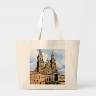 Bolso De Tela Catedral de Santiago Large Tote Bag