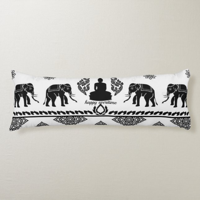 BOLSTER PILLOW WTH BATIK MOTIF (Front)