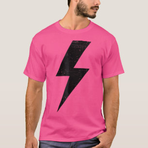 Bolt Lightning Black Design Team T-Shirt