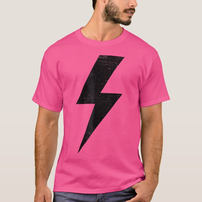 Bolt Lightning Black Design Team T-Shirt (Front)