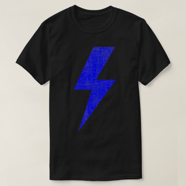 Bolt Lightning Blue Thunderbolt Team  T-Shirt (Design Front)