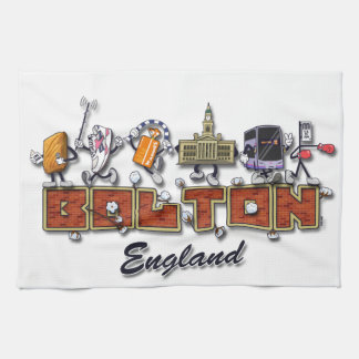 Bolton cartoon characters tea towel