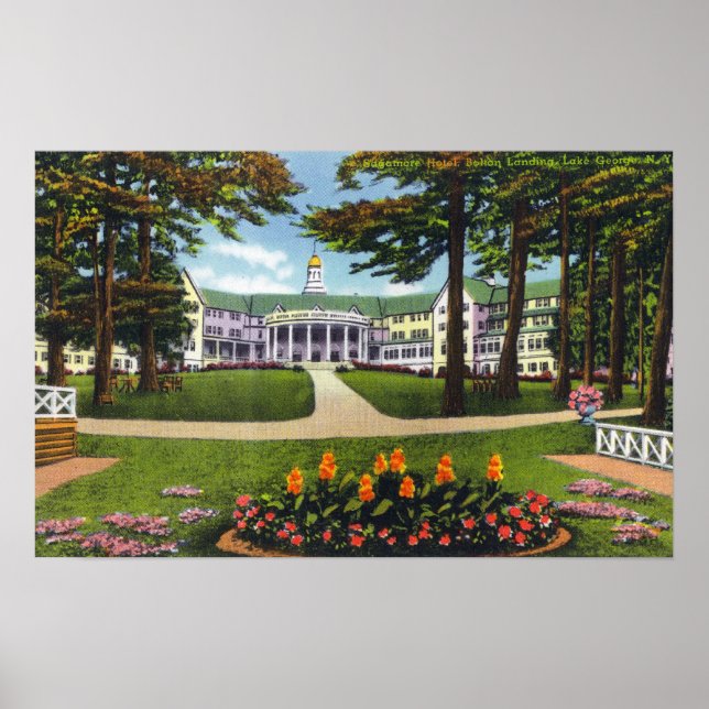 Bolton Landing Exterior View of Sagamore Hotel Poster (Front)