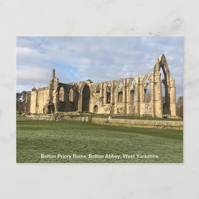 Bolton Priory, Bolton Abbey, West Yorkshire Holiday Postcard (Front)