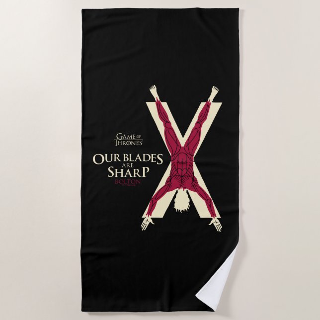 Bolton Sigil - Our Blades Are Sharp Beach Towel (Front)