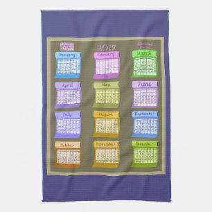 Bolts of fabric kitchen tea calendar towel 2019