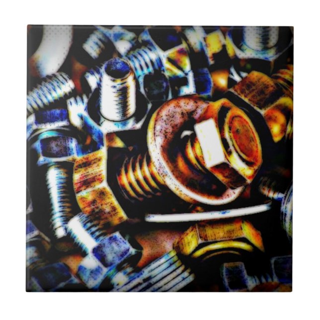 Bolts Pop Art Tile (Front)
