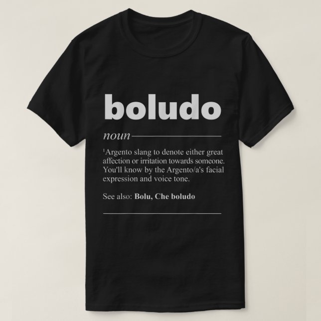 Bolu Definition Funny Gift for Argentina Fans T-Shirt (Design Front)