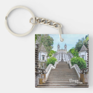 Bom Jesus Braga Sanctuary photo, with prayer Key Ring