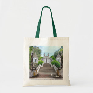 Bom Jesus Braga Sanctuary photo, with prayer Tote Bag