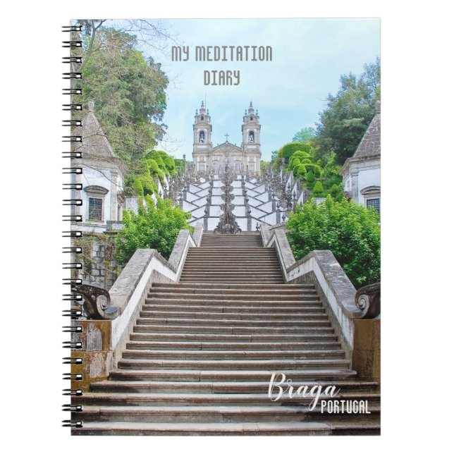 Bom Jesus Catholic Sanctuary photo, Braga,Portugal Notebook (Front)