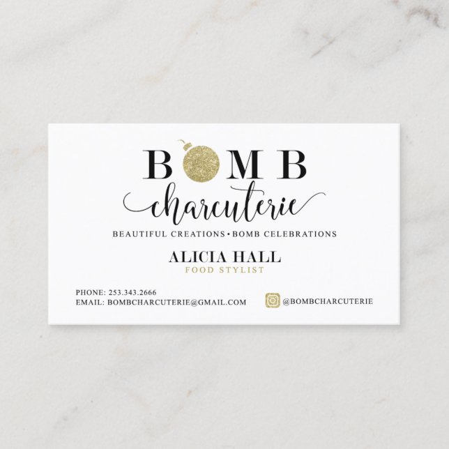 Bomb Charcuterie Custom Cards | Not Editable (Front)