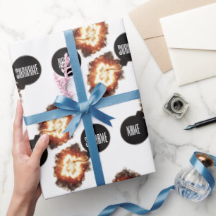 Bomb Explosion Military Wrapping Paper
