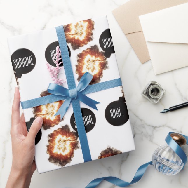 Bomb Explosion Military Wrapping Paper (Gifting)