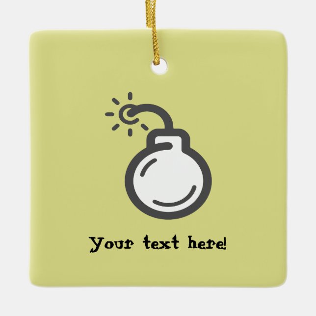 Bomb Icon Ceramic Ornament (Front)