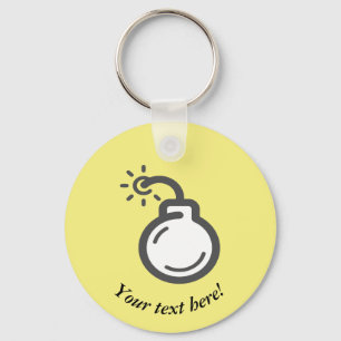 Bomb Icon Key Ring