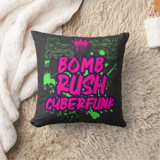 Bomb Rush Cyberfunk — Neon Street Graffiti Vibes Cushion