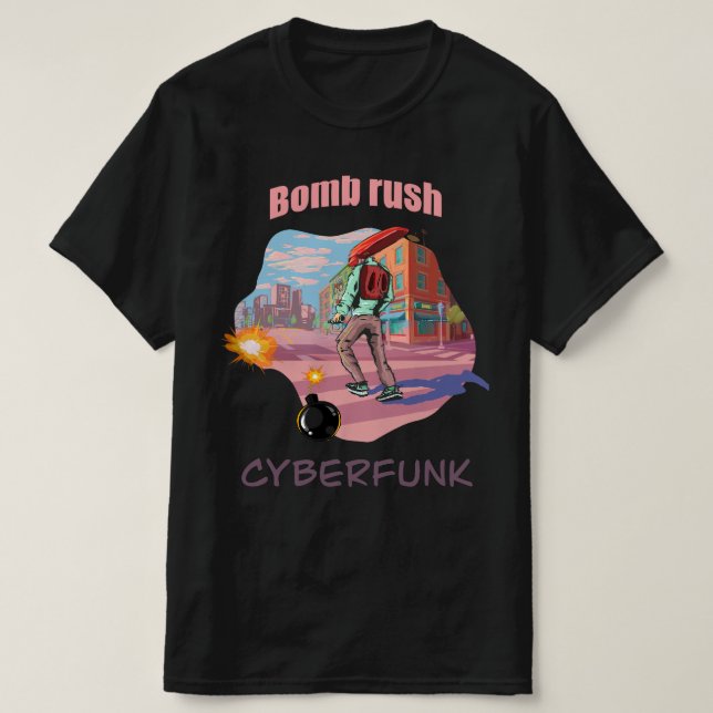 Bomb rush cyberfunk T-Shirt (Design Front)
