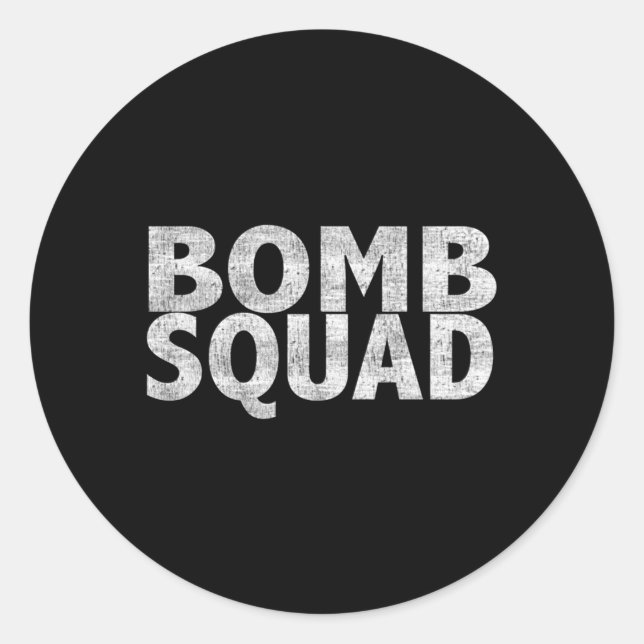 Bomb Squad Eod Classic Round Sticker (Front)