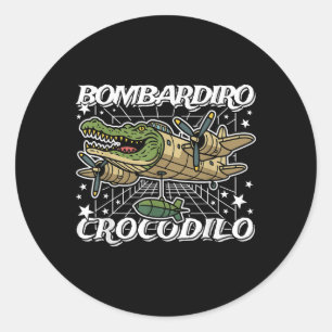 Bombardiro-crocodilo Italian-brainrot No Bad Drops Classic Round Sticker