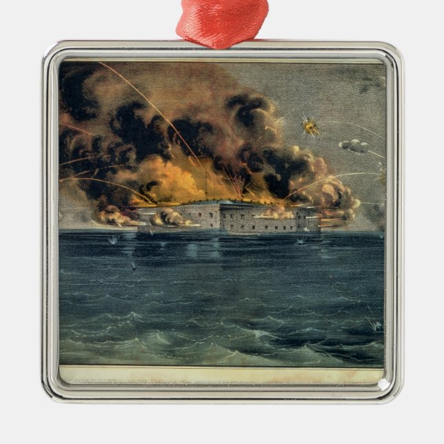 Bombardment of Fort Sumter Metal Tree Decoration (Front)