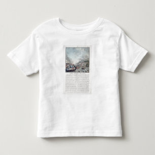 Bombardment of Genoa, 1684, engraved by Jean Bapti Toddler T-Shirt