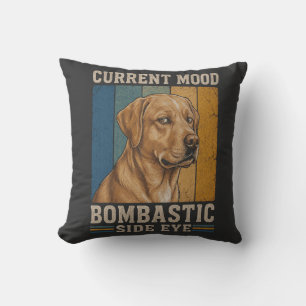 Bombastic Side Eye Labrador Retro Funny Dog Design Cushion