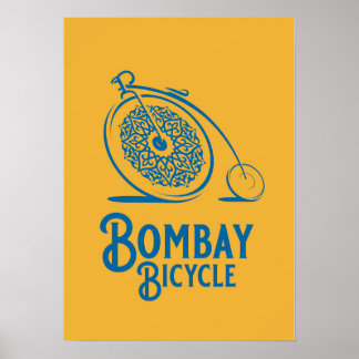 Bombay Bicycle Club Vintage Style Print - Mustard