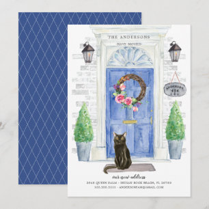 Bombay Cat Blue Door Moving Announcement