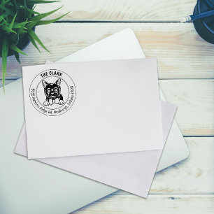 Bombay Cat Family Return Address  Rubber Stamp