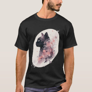 Bombay Cat Japanese Cherry Blossom Sakura Cat T-Shirt