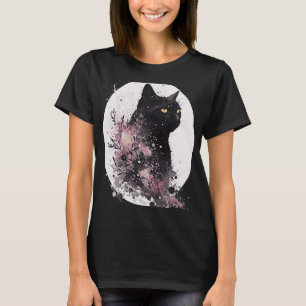Bombay Cat Japanese Cherry Blossom Watercolor Cat T-Shirt
