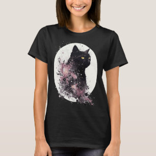 Bombay Cat Japanese Cherry Blossom Watercolor Cat  T-Shirt