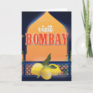 Bombay Vintage Travel Print. Holiday Card