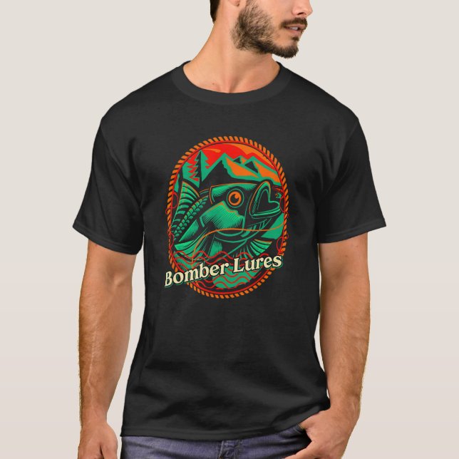 Bomber Lures Hunting Hobby Hunter Activities Fishi T-Shirt (Front)